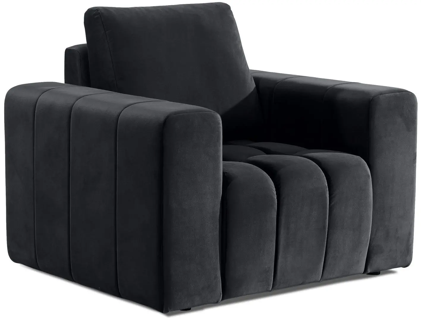 Набор мягкой мебели Eltap Lazaro 3+1+Pouf Monolith 97 (Dark Graphite)