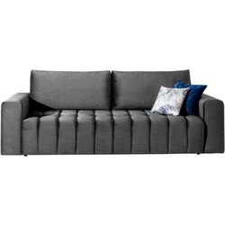 Set de mobila moale Eltap Lazaro 3+1+Pouf Nube 05 (Graphite) Thumb