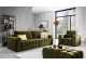 Set de mobila moale Eltap Lazaro 3+1+Pouf Nube 33 (Olive Green)