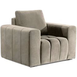 Set de mobila moale Eltap Lazaro 3+1+Pouf Paros 02 (Beige) Thumb