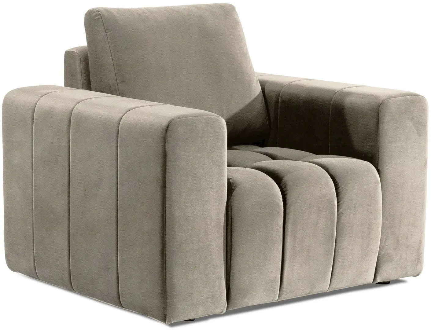 Set de mobila moale Eltap Lazaro 3+1+Pouf Paros 02 (Beige)