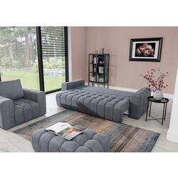 Набор мягкой мебели Eltap Lazaro 3+1+Pouf Primo 89 (Blue-Gray) Thumb