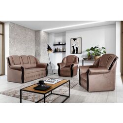 Set de mobila moale Eltap Lord 3+1+1 Monolith 09 (Brown Light) Thumb