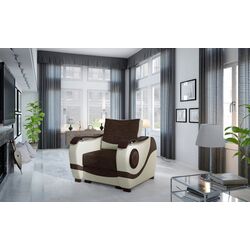 Set de mobila moale Eltap Puerto 3+1 Sawana 16/Soft 33 (Brown/Cream) Thumb