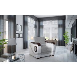 Set de mobila moale Eltap Puerto 3+1 Sawana 21/Soft 17 (Gray/White) Thumb