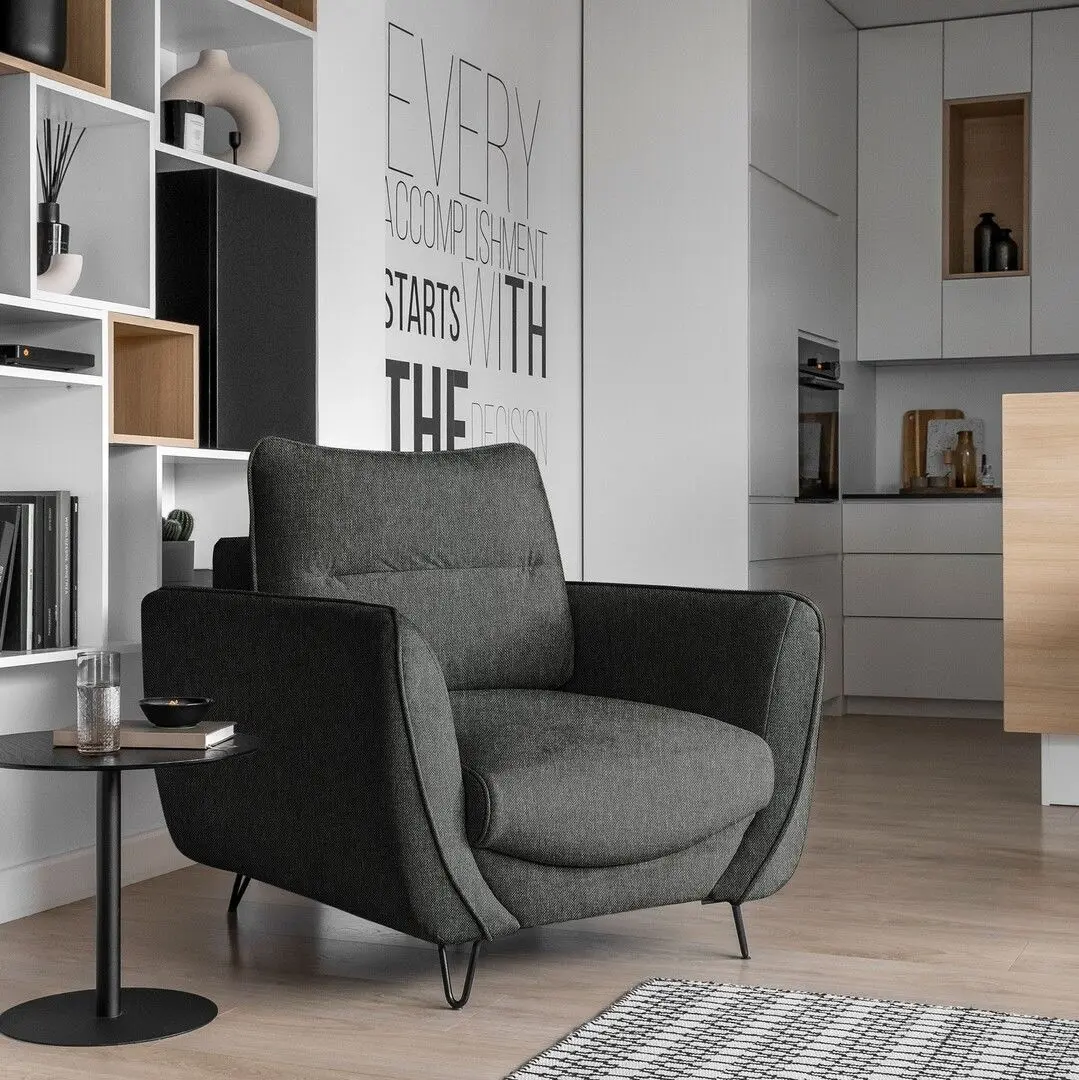 Set de mobila moale Eltap Silva Flores 04 (Gray)