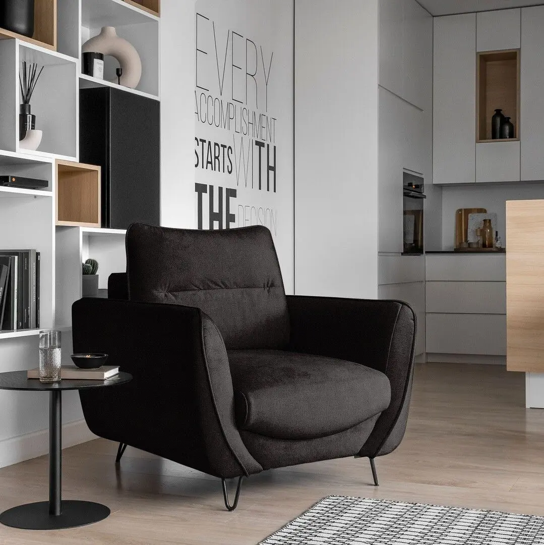 Set de mobila moale Eltap Silva Flores 22 (Dark Brown)