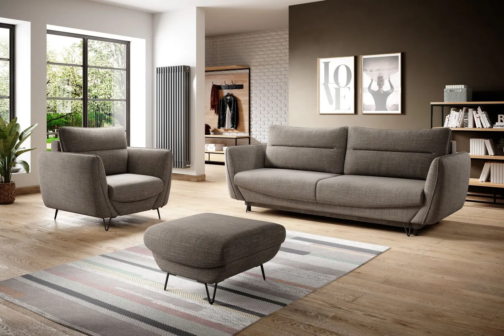 Set de mobila Eltap Silva Vero 18 (Gray-Brown)