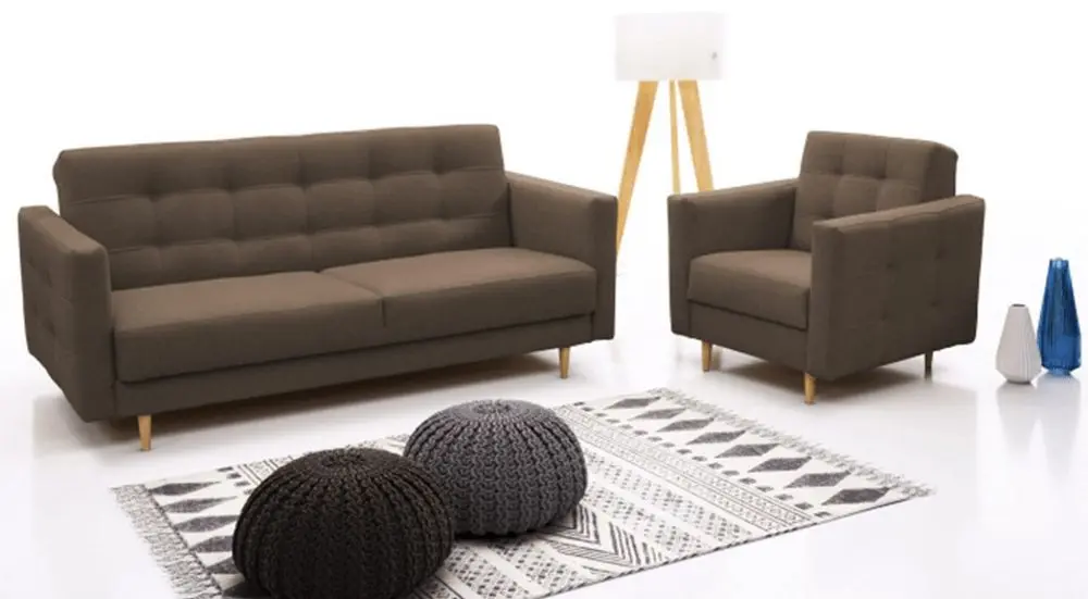 Set de mobila moale Mobhaus Amedia (Chocolate)