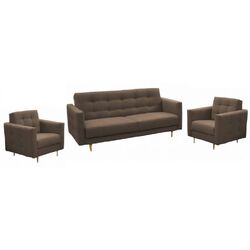 Set de mobila moale Mobhaus Amedia (Chocolate)