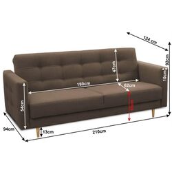 Set de mobila moale Mobhaus Amedia (Chocolate) Thumb