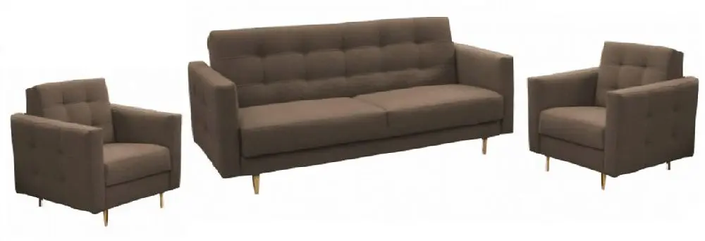 Set de mobila moale Mobhaus Amedia (Chocolate)