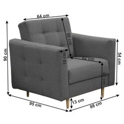 Set de mobila moale Mobhaus Amedia (Dark Gray) Thumb