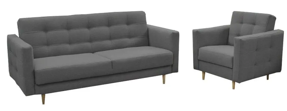 Set de mobila moale Mobhaus Amedia (Dark Gray)