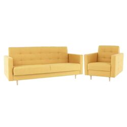 Set de mobila moale Mobhaus Amedia (Mustard)