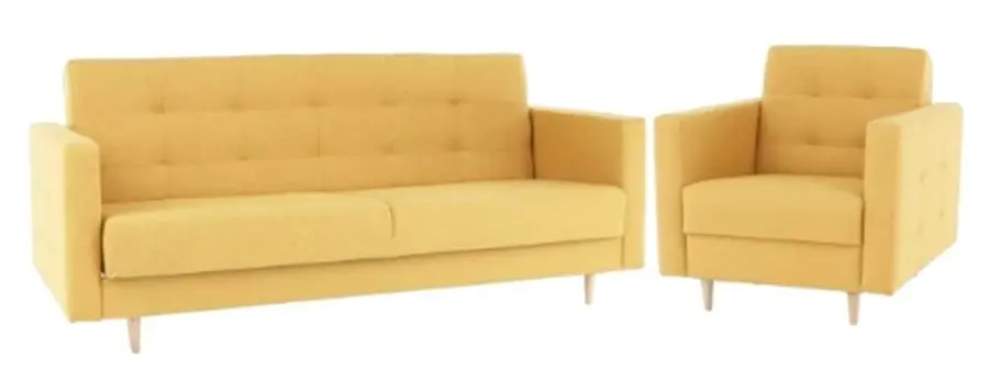 Set de mobila moale Mobhaus Amedia (Mustard)