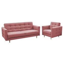 Set de mobila moale Mobhaus Amedia (Old Pink)
