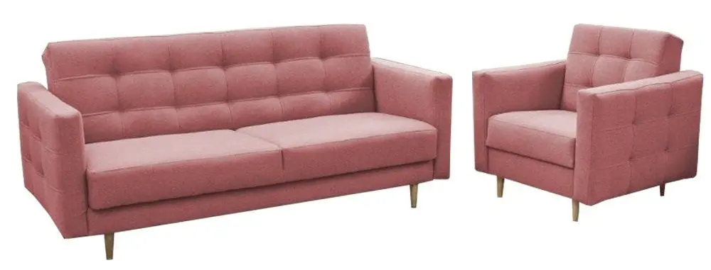 Set de mobila moale Mobhaus Amedia (Old Pink)