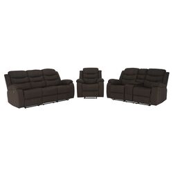 Set de mobila moale Mobhaus Fabron 2 New (Brown)