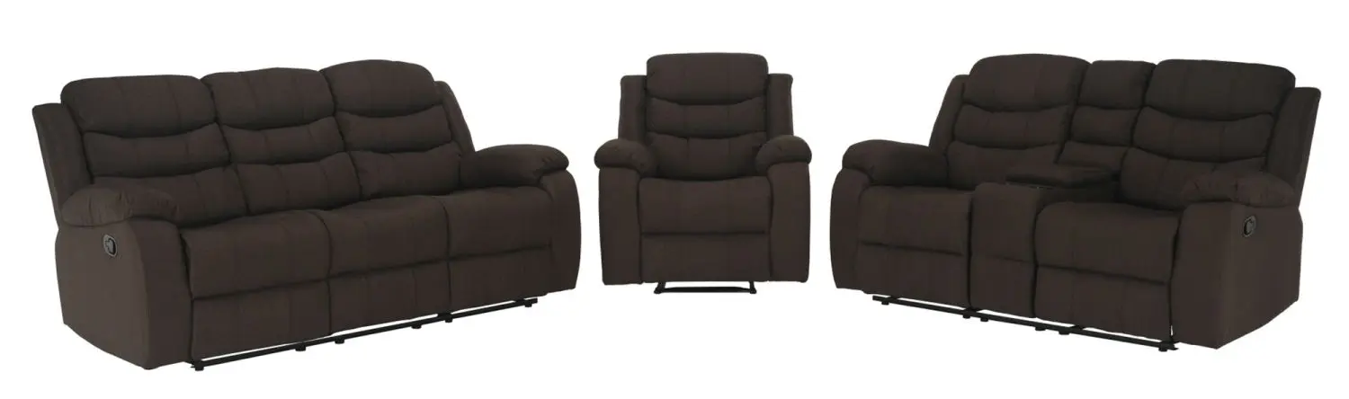 Set de mobila moale Mobhaus Fabron 2 New (Brown)