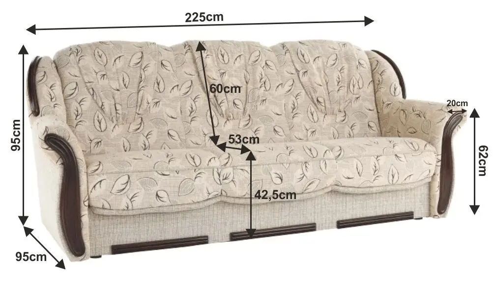 Set de mobila moale Mobhaus Mety (Beige)