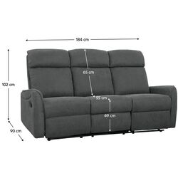 Set de mobila moale Tempo Kondela Fasan (Dark Gray) Thumb