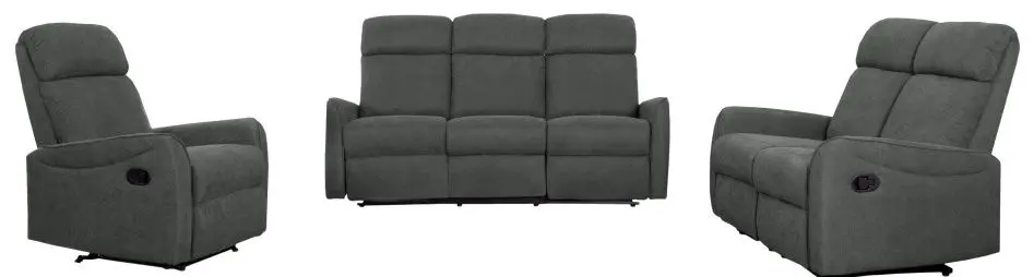 Set de mobila moale Tempo Kondela Fasan (Dark Gray)