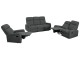 Set de mobila moale Tempo Kondela Fasan (Dark Gray)