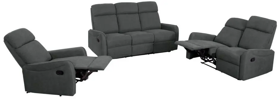 Set de mobila moale Tempo Kondela Fasan (Dark Gray)