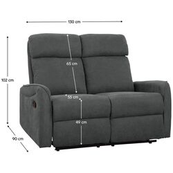 Set de mobila moale Tempo Kondela Fasan (Dark Gray) Thumb