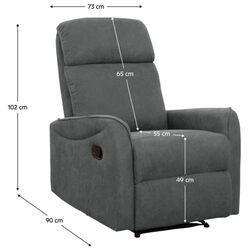 Set de mobila moale Tempo Kondela Fasan (Dark Gray) Thumb