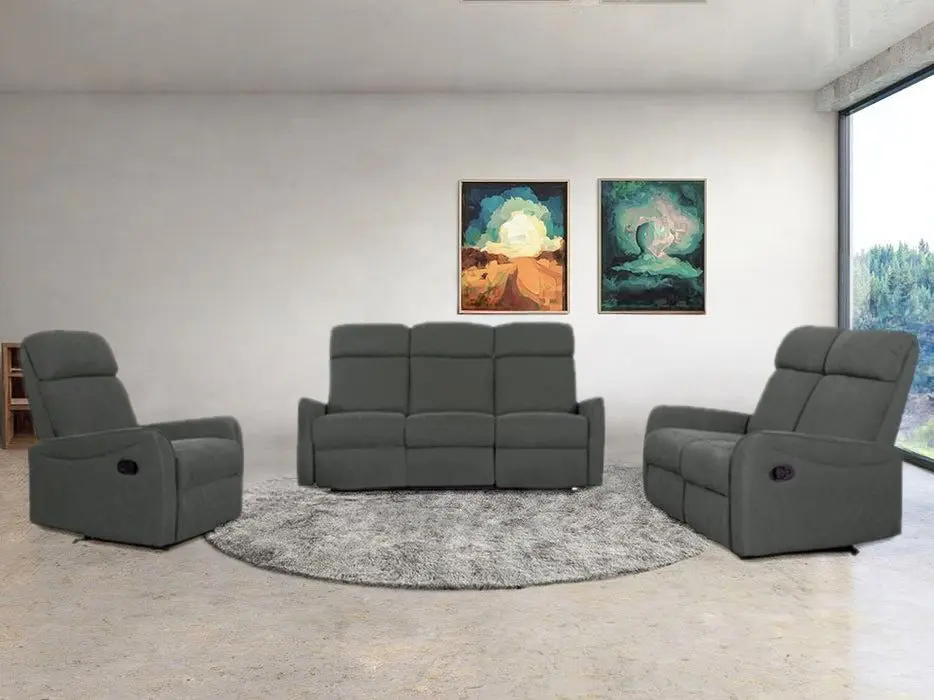 Set de mobila moale Tempo Kondela Fasan (Dark Gray)