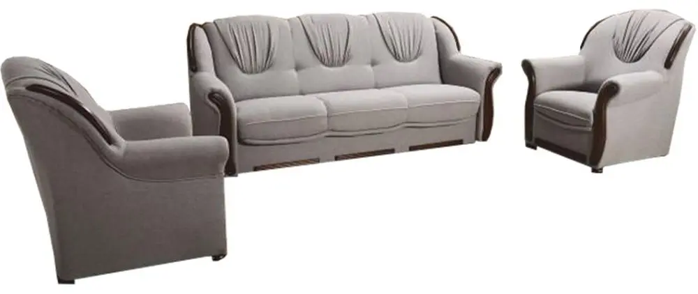 Set de mobila moale Tempo Kondela Mety (Gray/Wenge)