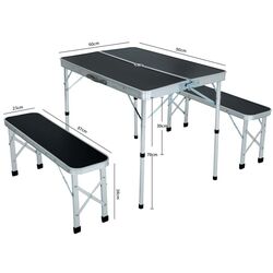 Set mobilier de gradina Akord Roi (Black/Grey) Thumb