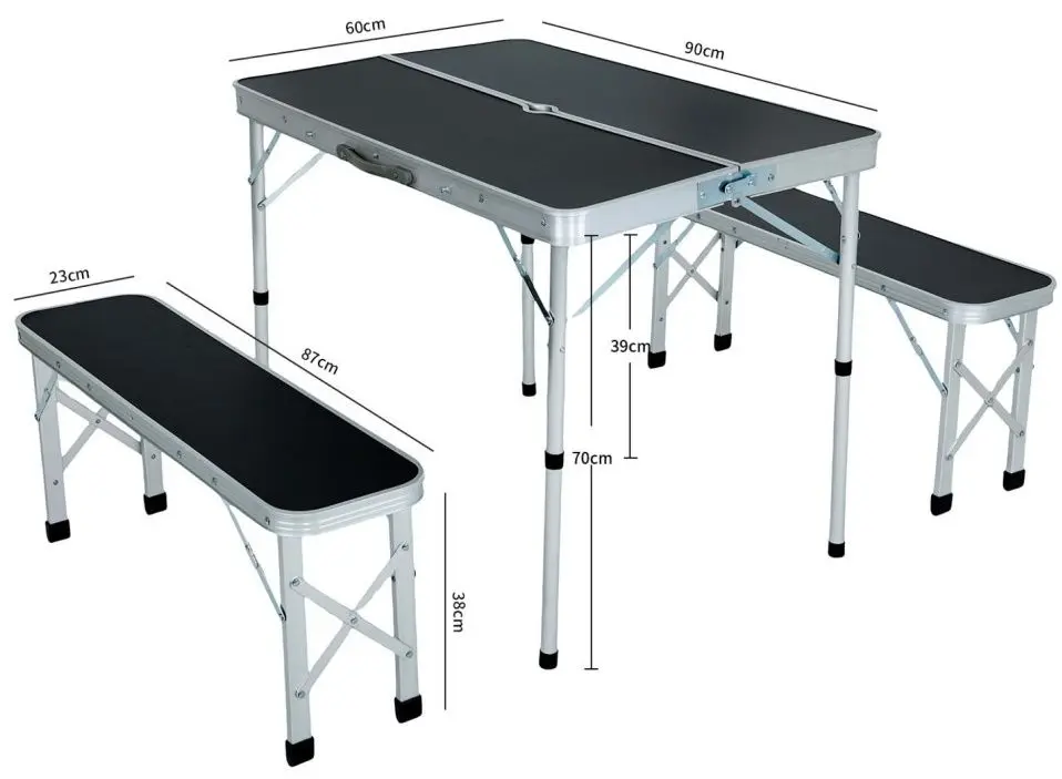 Set mobilier de gradina Akord Roi (Black/Grey)