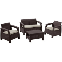 Set mobilier de gradina Allibert Corfu (Brown/Oat) Thumb