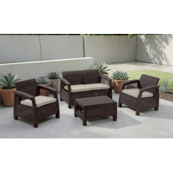 Комплект садовой мебели Allibert Corfu (Brown/Oat)
