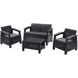 Set mobilier de gradina Allibert Corfu (Graphite/Coolgray) Thumb