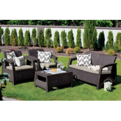 Set mobilier de gradina Allibert Corfu (Graphite/Coolgray) Thumb