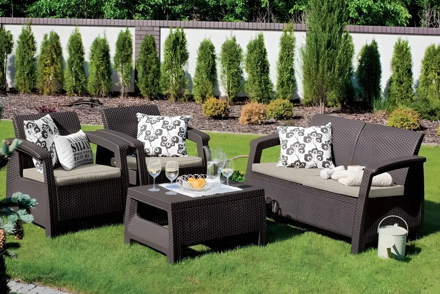 Set mobilier de gradina Allibert Corfu (Graphite/Coolgray) - 3