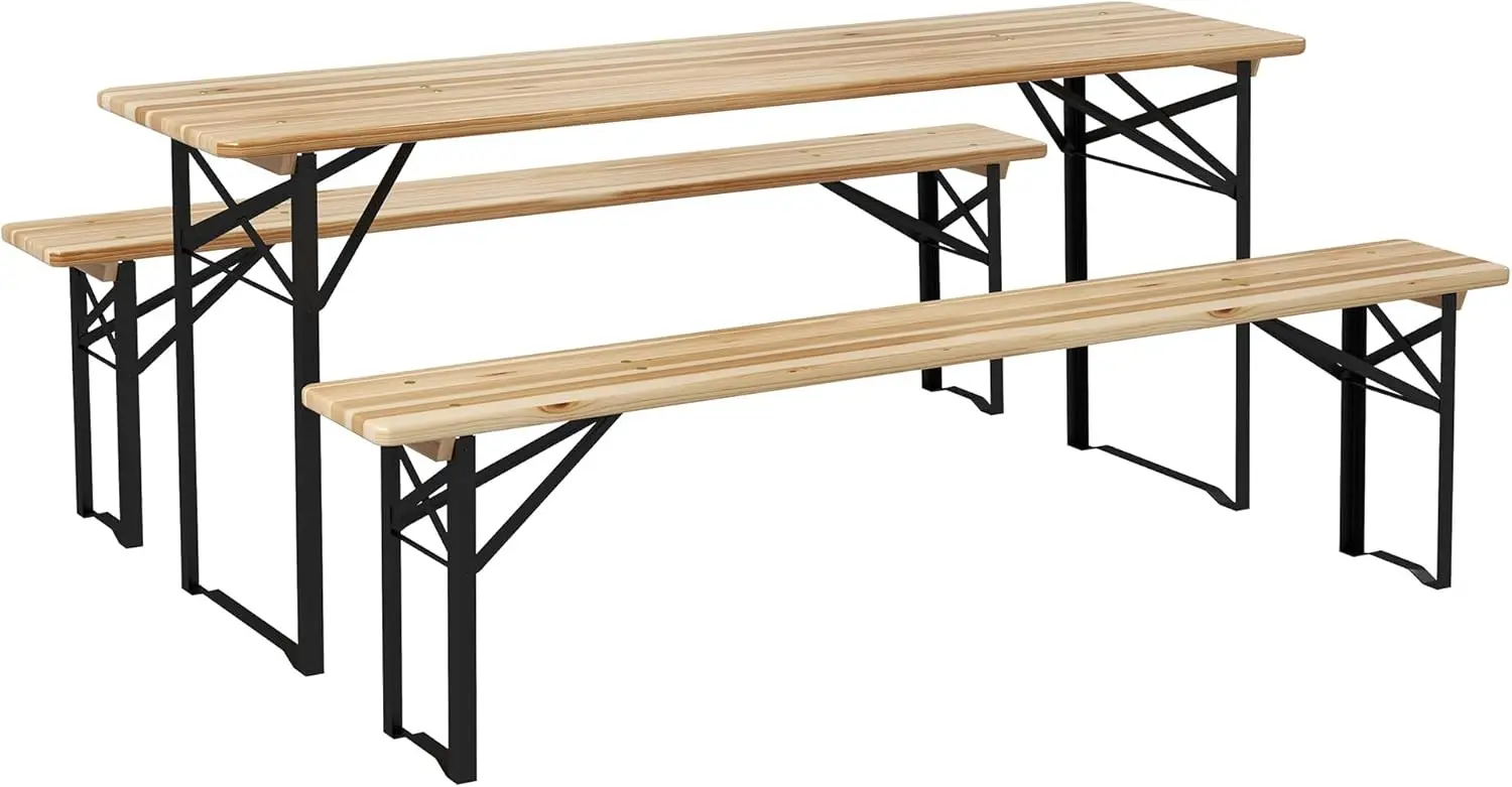 Set mobilier de gradina Progarden 50993 (Natural/Black)