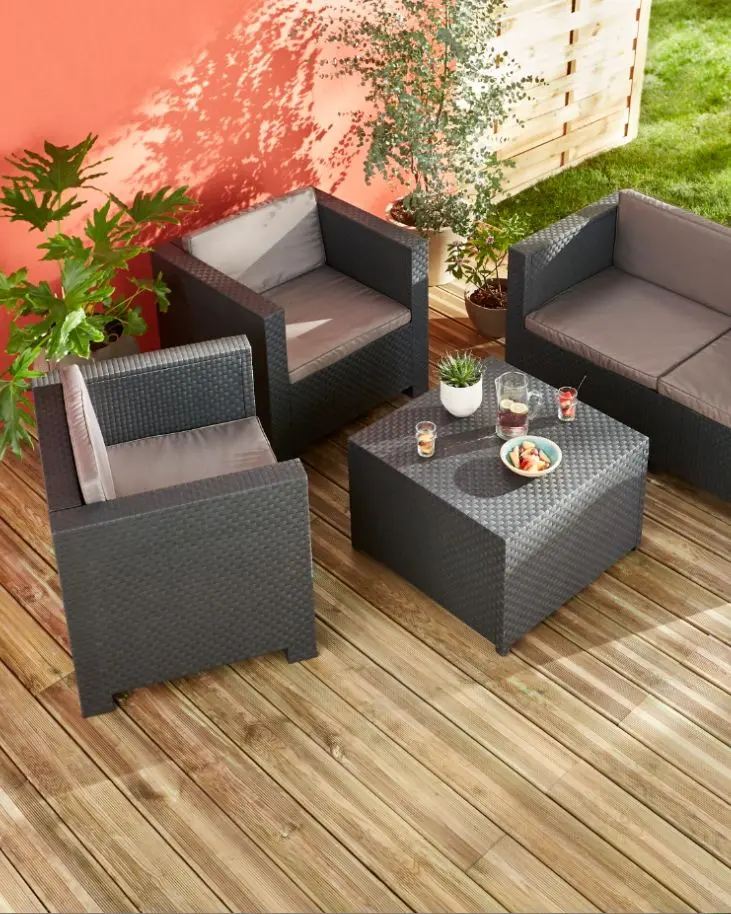 Комплект садовой мебели Blooma Diva (Gray/Black) - 2