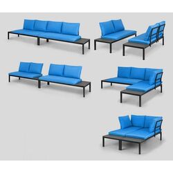 Садовый диван Blumfeldt Cartagena (Black/Blue) Thumb