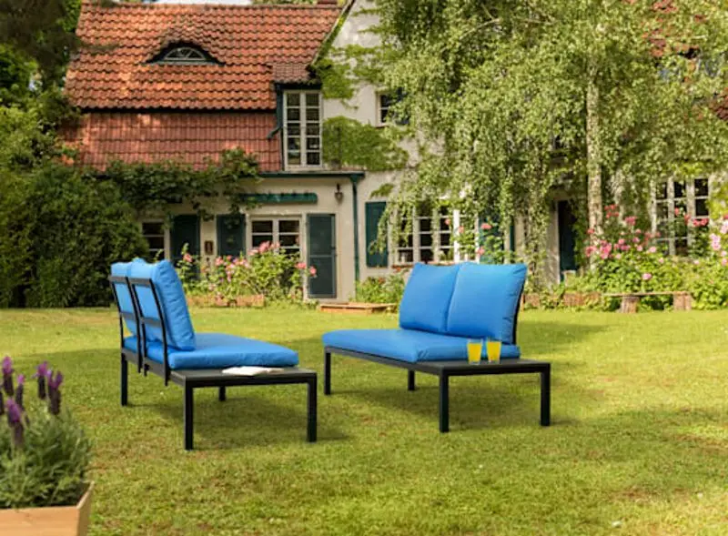 Садовый диван Blumfeldt Cartagena (Black/Blue) - 4
