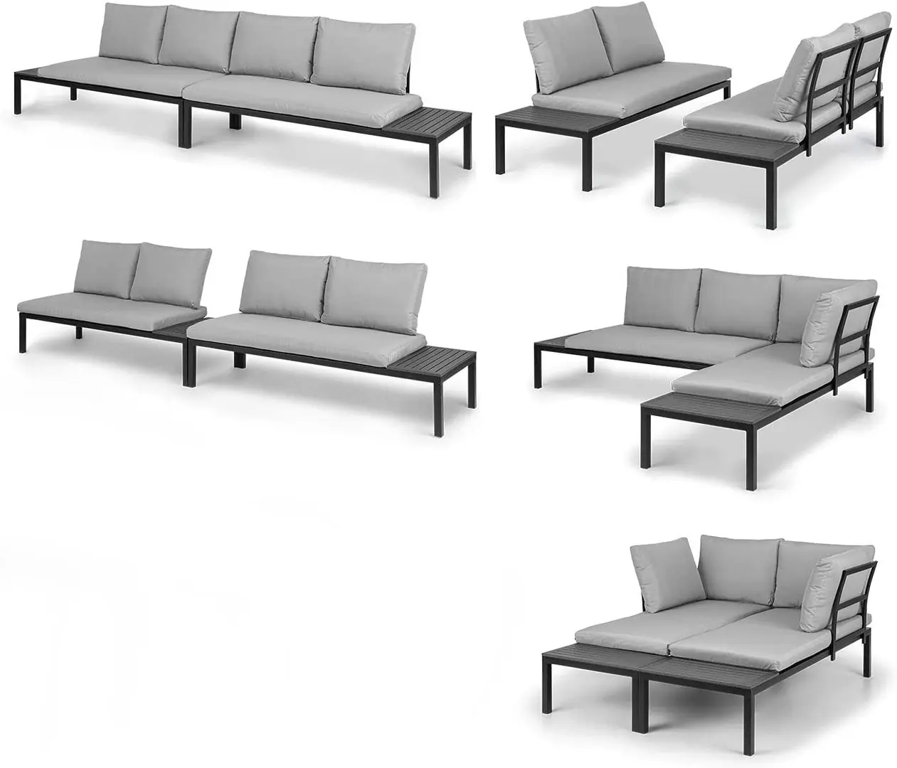 Набор садовых диванов Blumfeldt Cartagena (Black/Grey) - 2