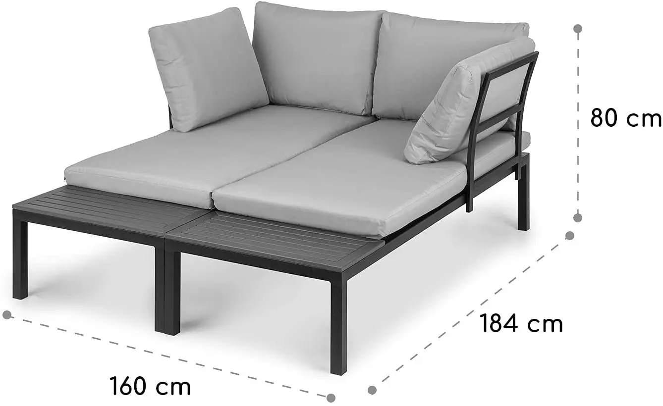 Набор садовых диванов Blumfeldt Cartagena (Black/Grey) - 6