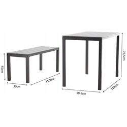 Комплект садовой мебели Chomik MEB0841 (Grey) Thumb