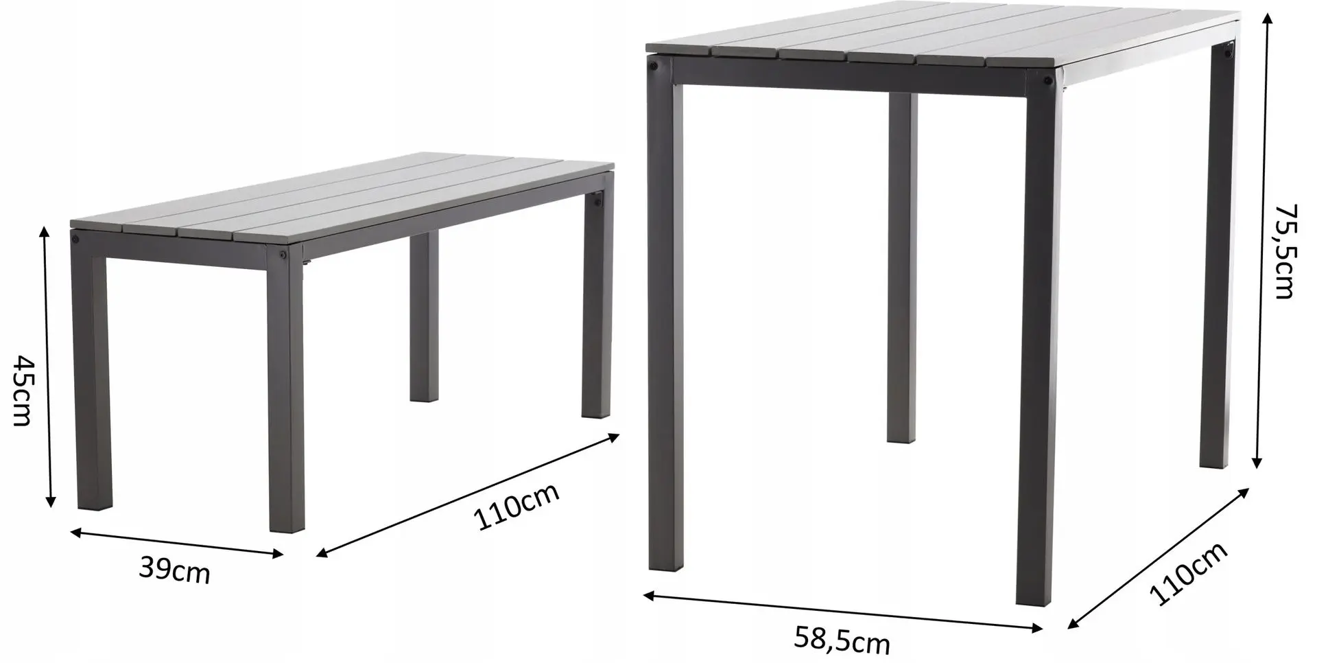 Комплект садовой мебели Chomik MEB0841 (Grey) - 3