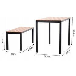 Set mobilier de gradina Chomik MEB0858 (Brown/Black) Thumb