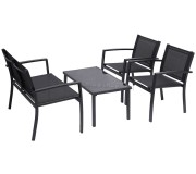 Set mobilier de gradina Clihome Bahama 4 (Black)